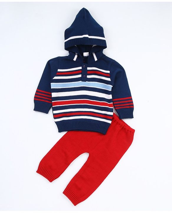 Babyhug Full Sleeves Sweater Set -Pink