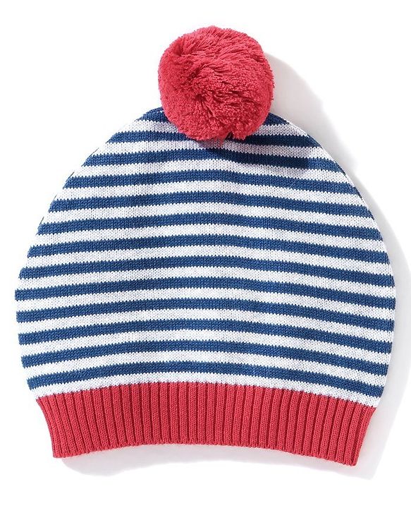 Babyhug Full Sleeves 100% Organic Cotton Sweater Set with Cap Horse Print - Red
