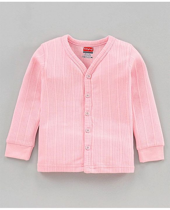 Babyhug Full Sleeves Thermal Vests - Pink
