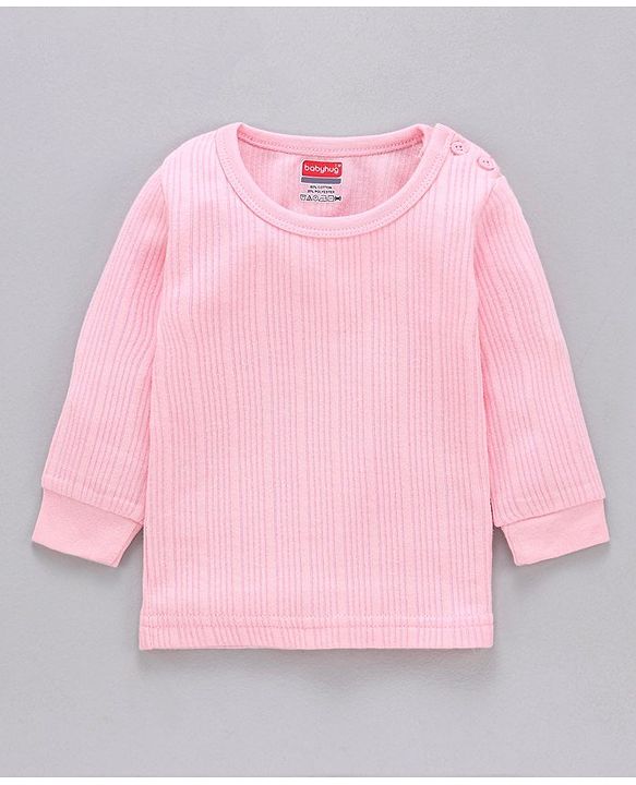 Babyhug Full Sleeves Thermal Vest - Pink