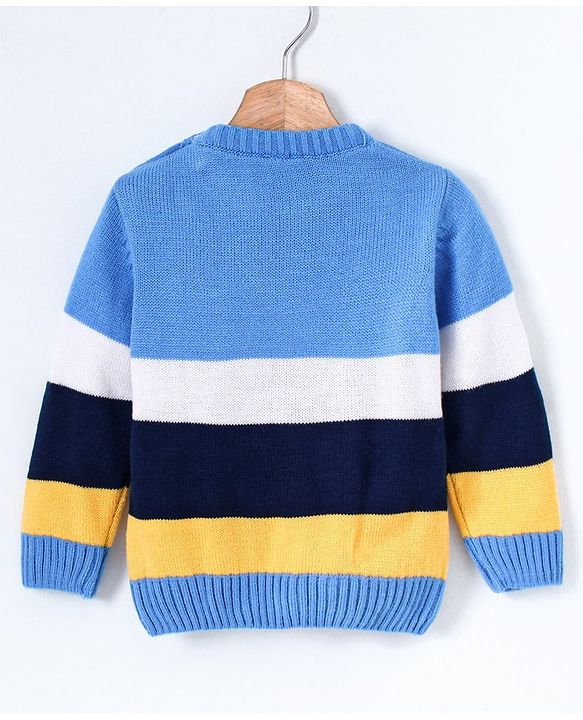Babyhug Full Sleeves Pullover Stripes Sweater - Multicolour