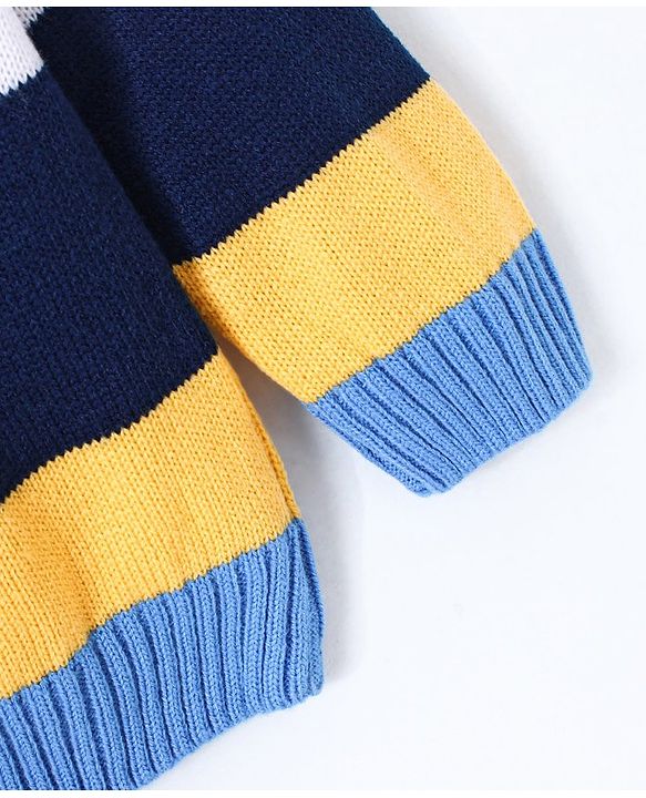 Babyhug Full Sleeves Pullover Stripes Sweater - Multicolour