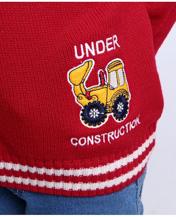 Babyhug Full Sleeves Stripes Sweater - Multicolour