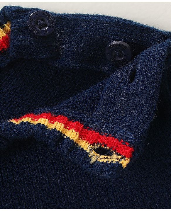 Babyhug Full Sleeves Pull On Sweater - Blue