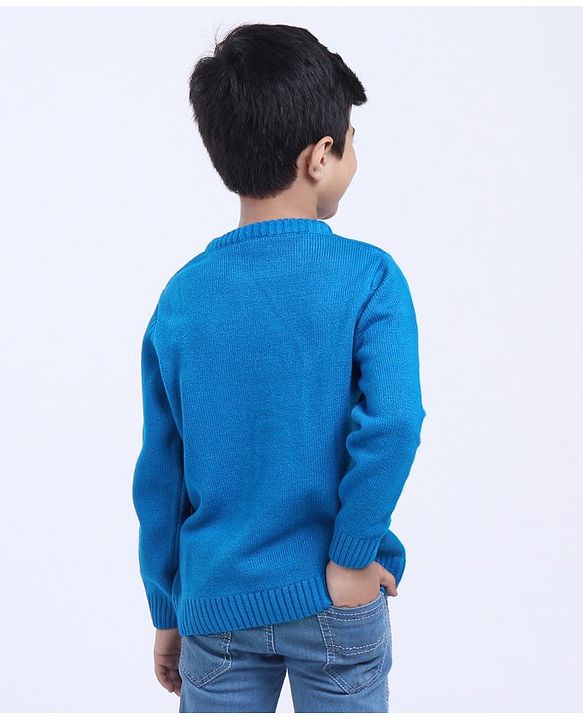 Babyhug Full Sleeves Sweater  - Blue