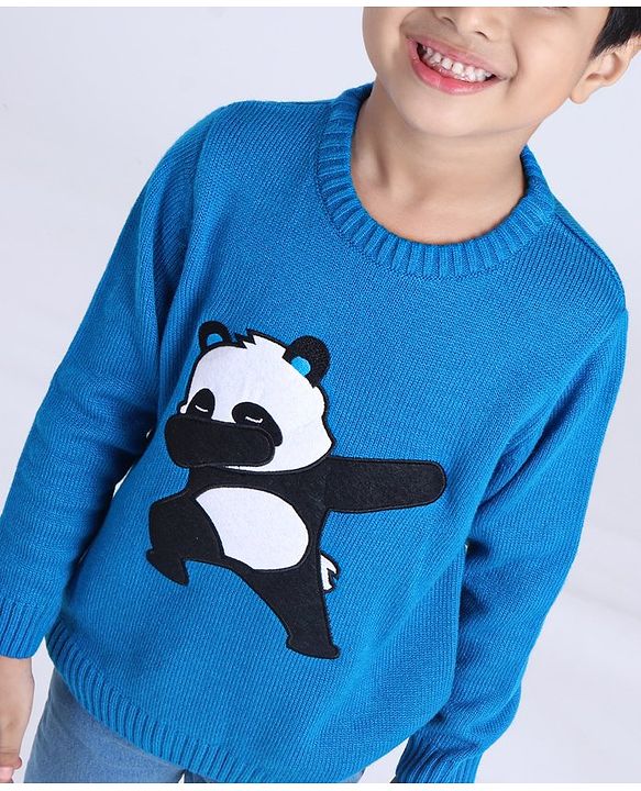 Babyhug Full Sleeves Sweater  - Blue