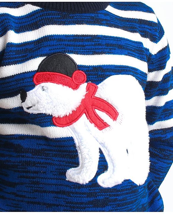 Babyhug Full Sleeves Sweater - Blue