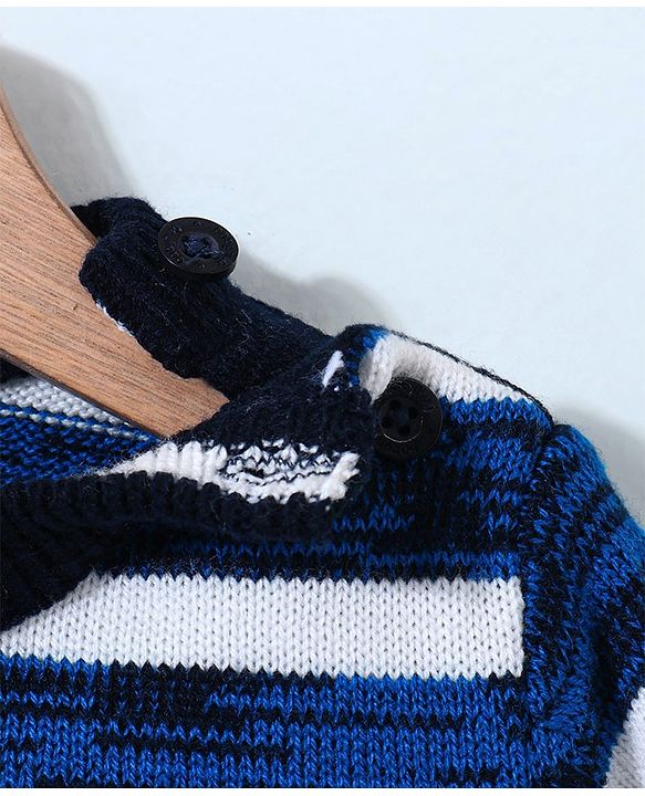 Babyhug Full Sleeves Sweater - Blue