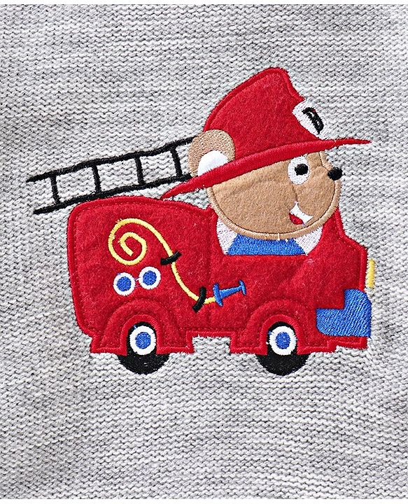 Babyhug Full Sleeves Pull Over Sweater - Grey