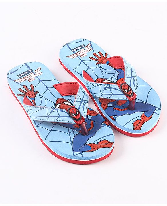 Pine Kids Flip Flops Spider Man Print - Blue
