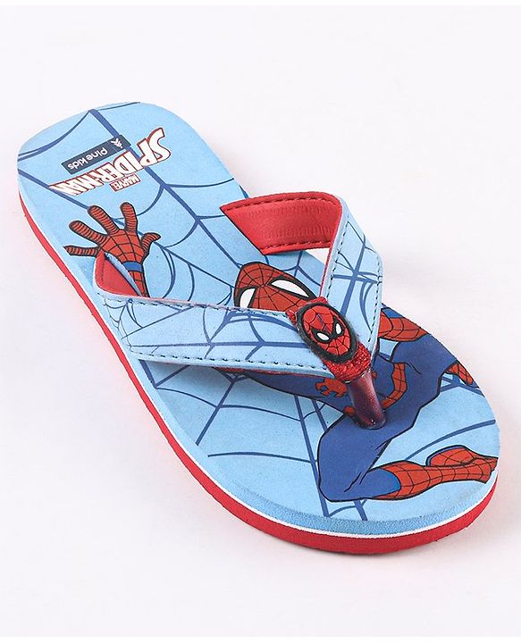 Pine Kids Flip Flops Spider Man Print - Blue