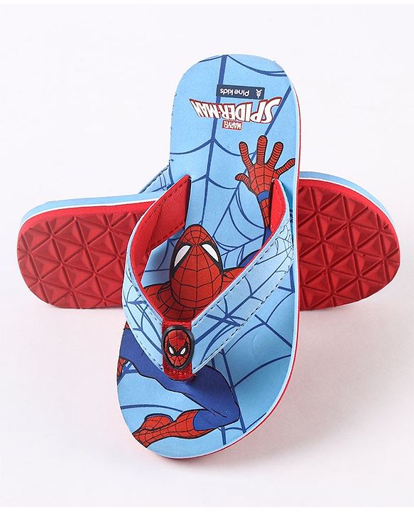 Pine Kids Flip Flops Spider Man Print - Blue
