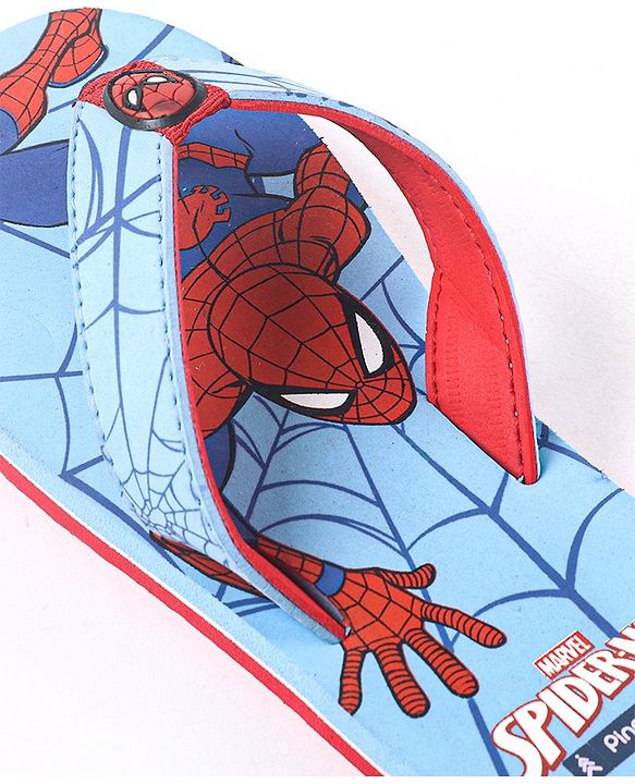 Pine Kids Flip Flops Spider Man Print - Blue