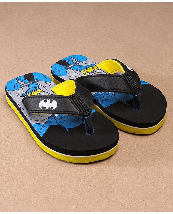 Pine Kids Flip Flops Batman Print - Black