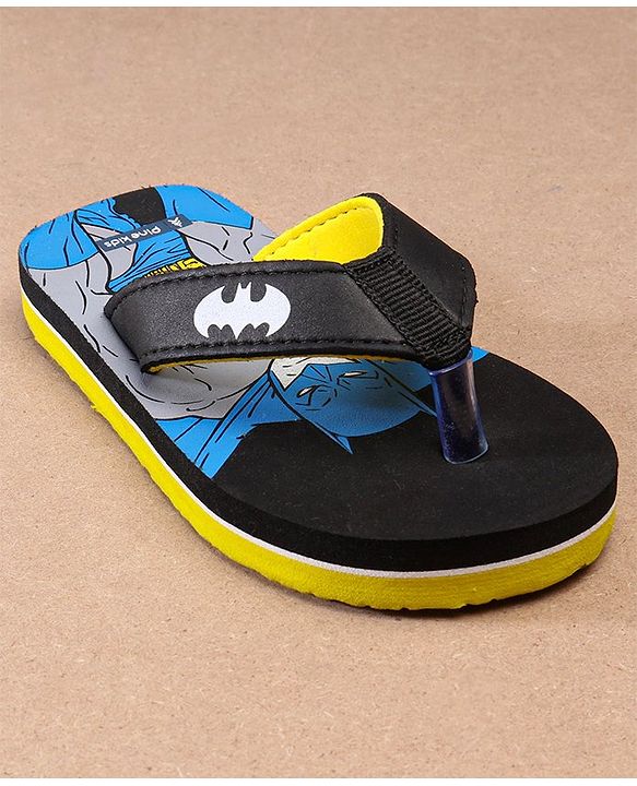 Pine Kids Flip Flops Batman Print - Black