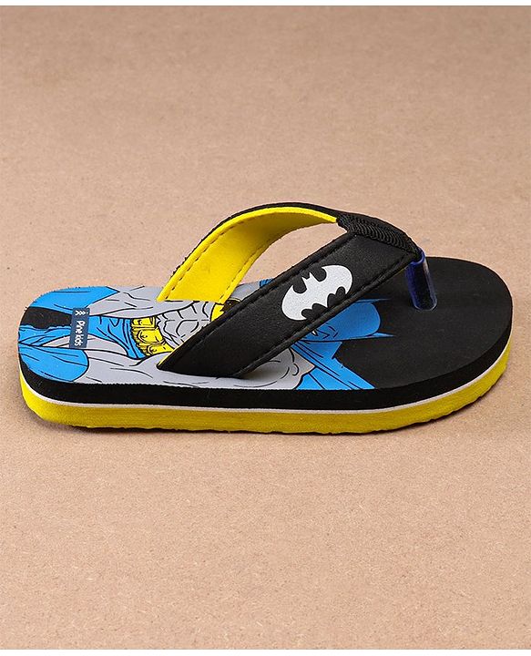 Pine Kids Flip Flops Batman Print - Black