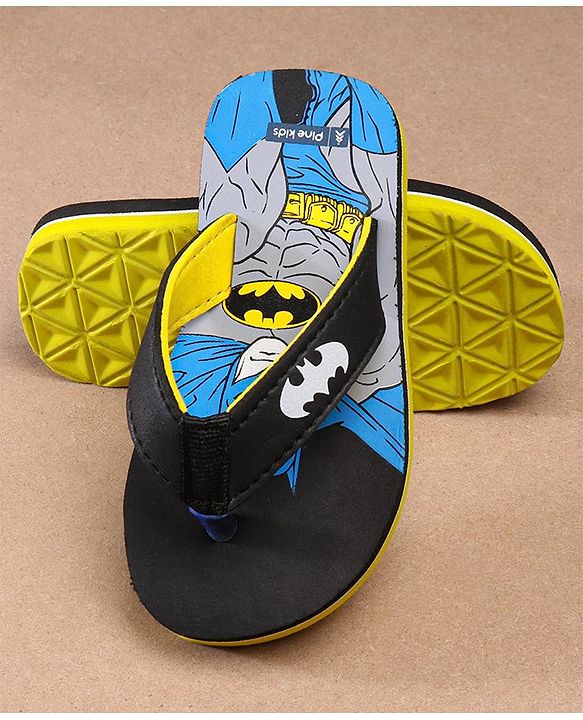 Pine Kids Flip Flops Batman Print - Black