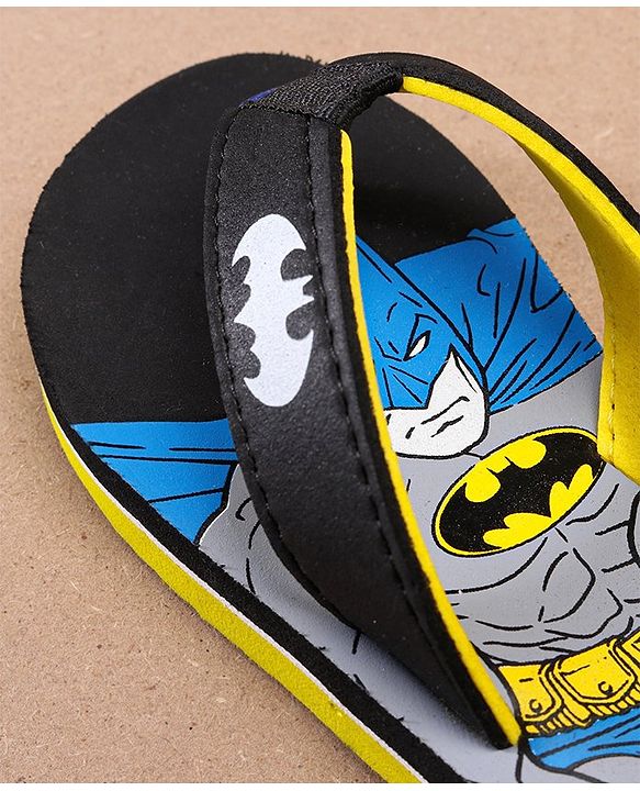 Pine Kids Flip Flops Batman Print - Black