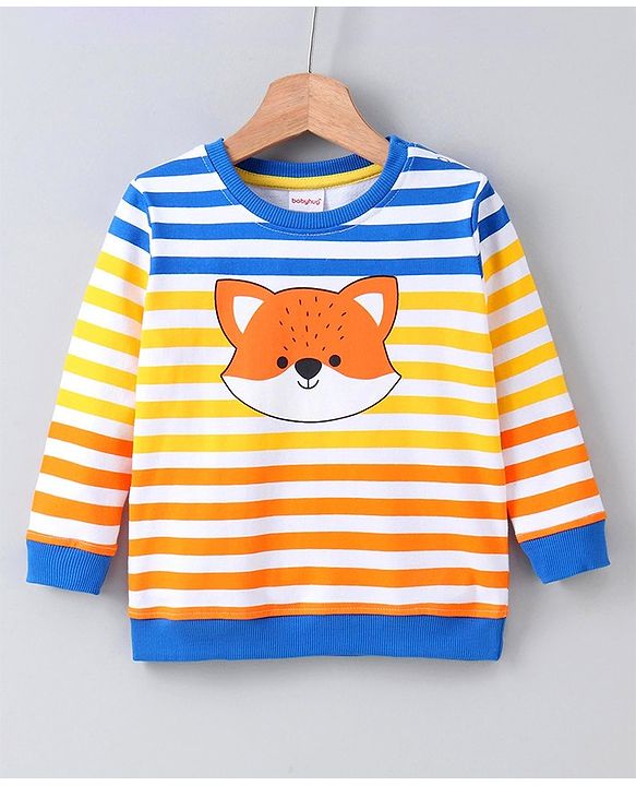 Babyhug Full Sleeves Sweatshirt Stripes - Multicolor