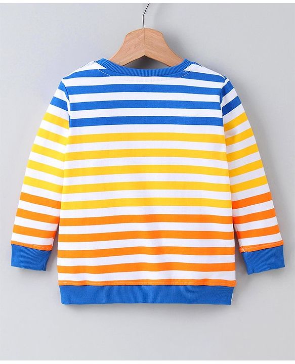 Babyhug Full Sleeves Sweatshirt Stripes - Multicolor