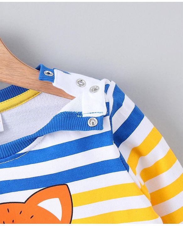 Babyhug Full Sleeves Sweatshirt Stripes - Multicolor