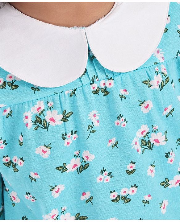 Babyhug Full Sleeves Top & Full Length Jeans - Blue Pink