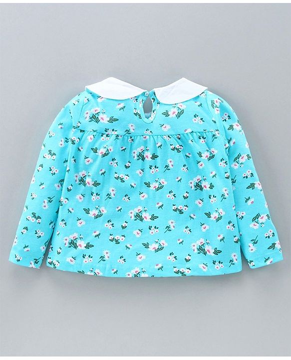 Babyhug Full Sleeves Top & Full Length Jeans - Blue Pink