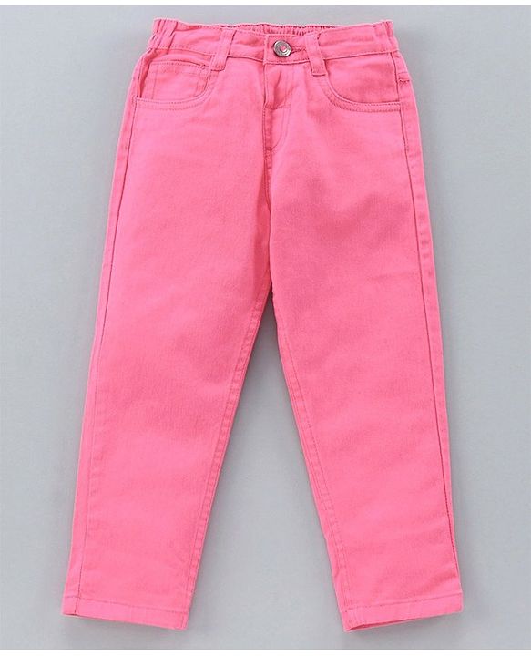 Babyhug Full Sleeves Top & Full Length Jeans - Blue Pink