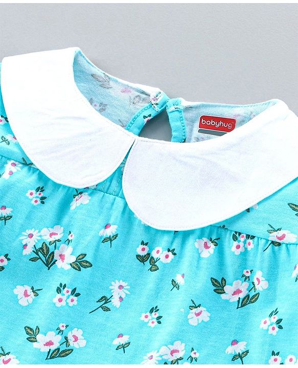 Babyhug Full Sleeves Top & Full Length Jeans - Blue Pink