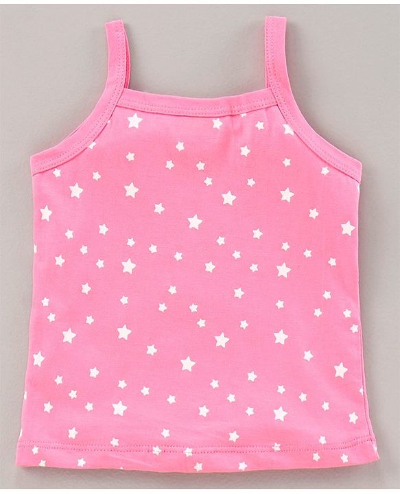 Babyhug 100% Cotton Singlet Slips Pack of 3 - Pink White