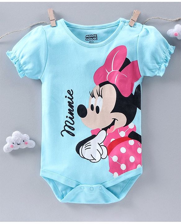 Babyhug 100% Cotton Printed Onesie - Blue