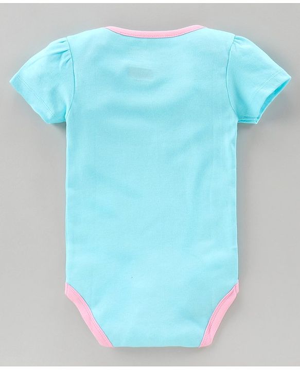 Babyhug Half Sleeves 100% Cotton Onesie Minnie Mouse Print Pack of 3 - Blue Pink