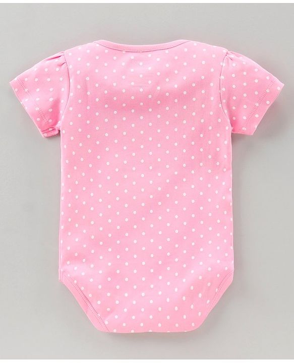 Babyhug Half Sleeves 100% Cotton Onesie Minnie Mouse Print Pack of 3 - Blue Pink