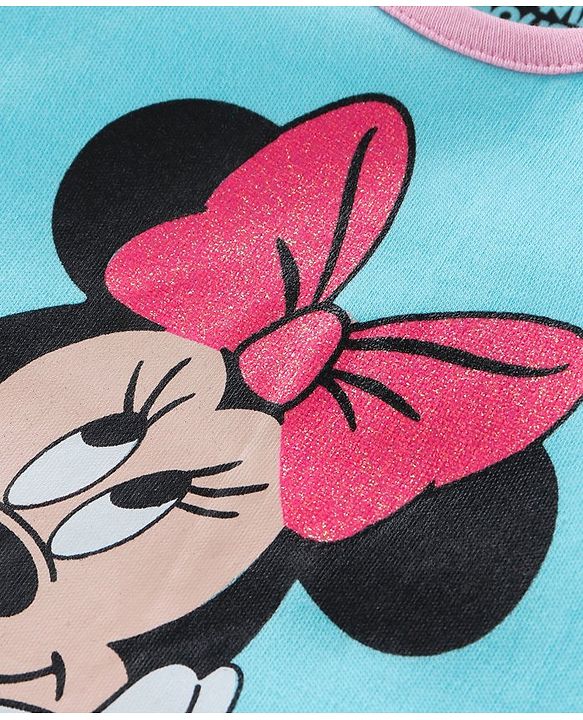 Babyhug Half Sleeves 100% Cotton Onesie Minnie Mouse Print Pack of 3 - Blue Pink