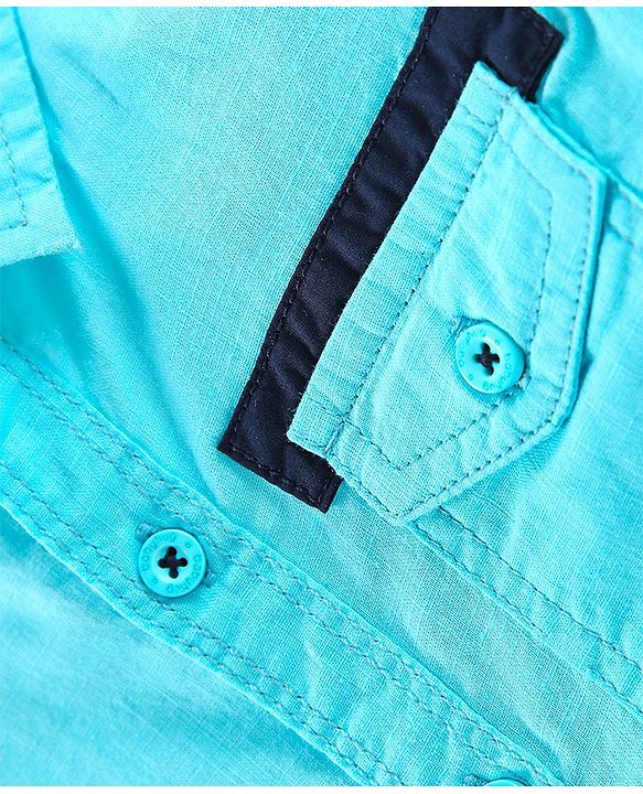 Babyhug Half Sleeves Shirt Solid Color - Blue