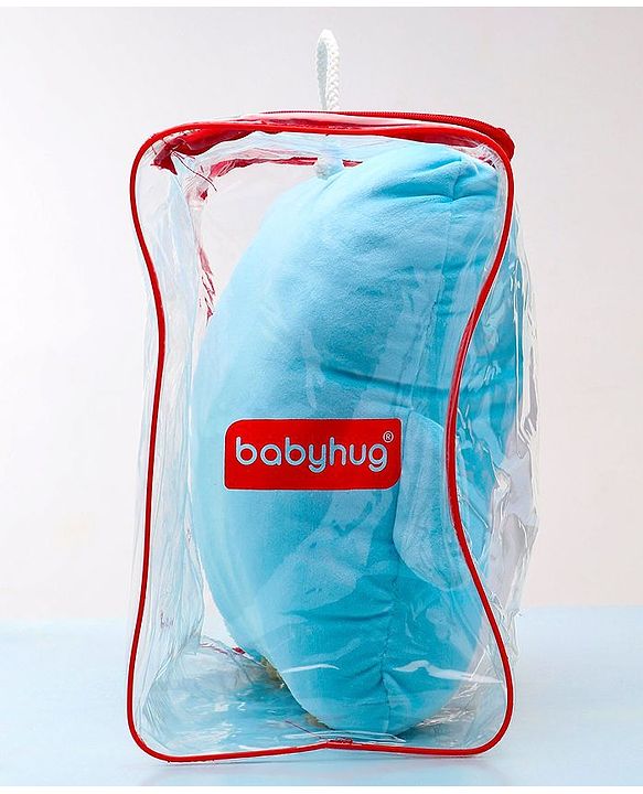 Babyhug Penguin Shaped Premium Plush Cushion - Blue