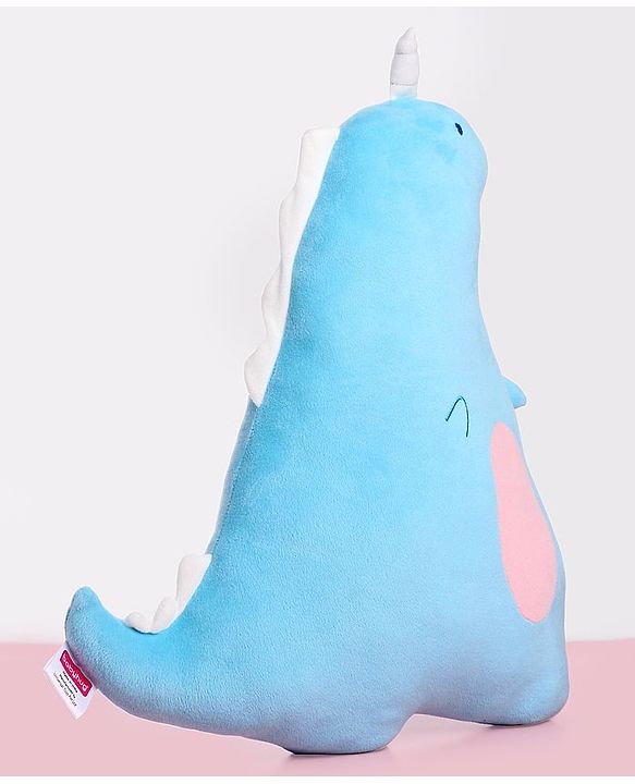 Babyhug Dinosaur Shaped Premium Plush Cushion - Blue