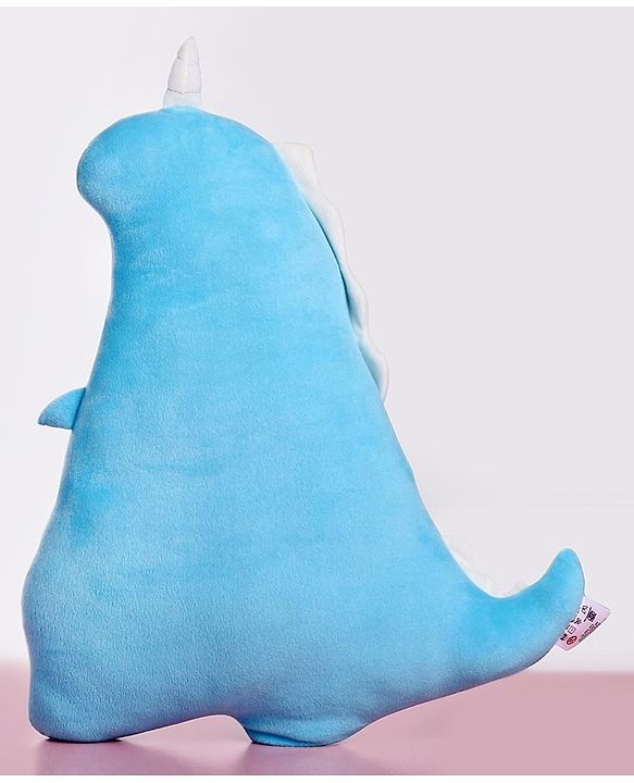 Babyhug Dinosaur Shaped Premium Plush Cushion - Blue