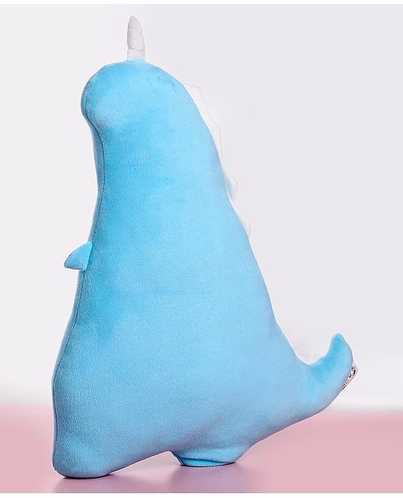 Babyhug Dinosaur Shaped Premium Plush Cushion - Blue