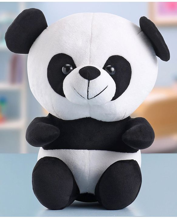 Babyhug Panda Soft Toy for Kids|Huggable Plush Buddy|Boosts Imagination& Emotional Skills| Fun and Engaging Playtime Pal|BIS Certified|2 Yrs+|Height-30 cm|Black & White