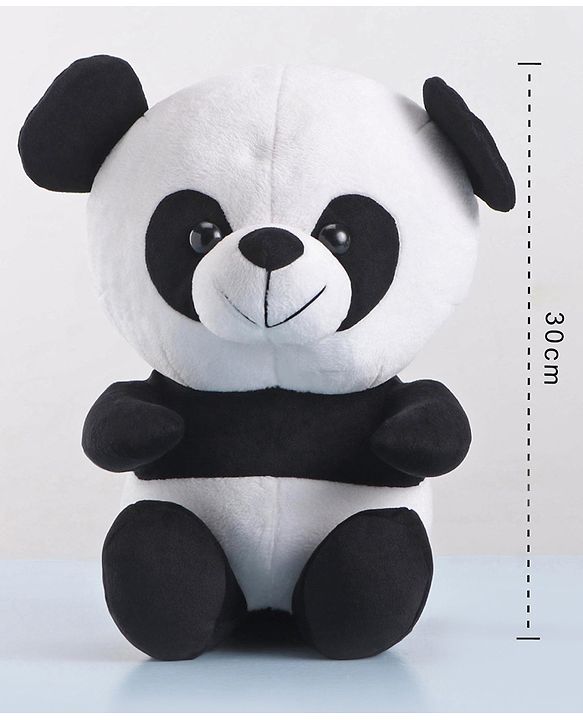 Babyhug Panda Soft Toy for Kids|Huggable Plush Buddy|Boosts Imagination& Emotional Skills| Fun and Engaging Playtime Pal|BIS Certified|2 Yrs+|Height-30 cm|Black & White