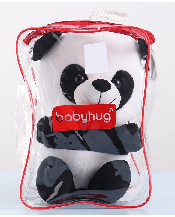 Babyhug Panda Soft Toy for Kids|Huggable Plush Buddy|Boosts Imagination& Emotional Skills| Fun and Engaging Playtime Pal|BIS Certified|2 Yrs+|Height-30 cm|Black & White