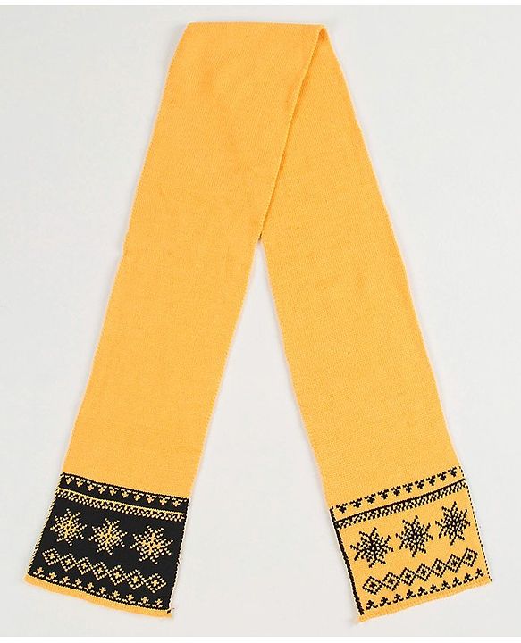 Babyhug Woolen Cap and Scarf Yellow - Cap Diameter