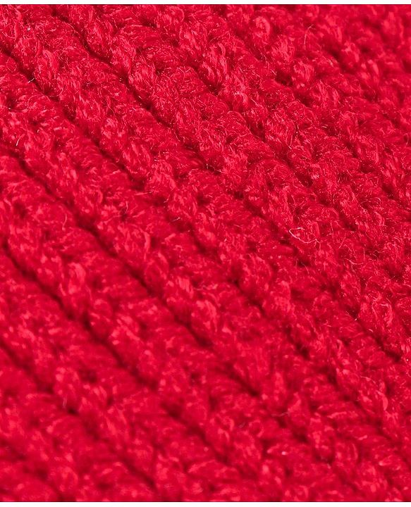 Babyhug Woollen Cap and Muffler Set Red - Diameter 9 cm