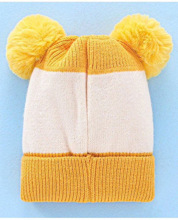 Babyhug Cap & Muffler Set Yellow - Cap Diameter 9.5 cm