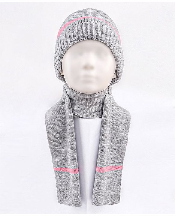 Babyhug Woollen Cap & Muffler Set - Diameter 10 cm