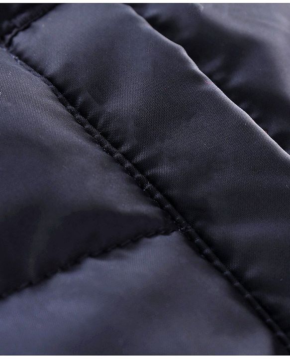 Babyhug Full Sleeves Hooded Jacket - Navy Blue