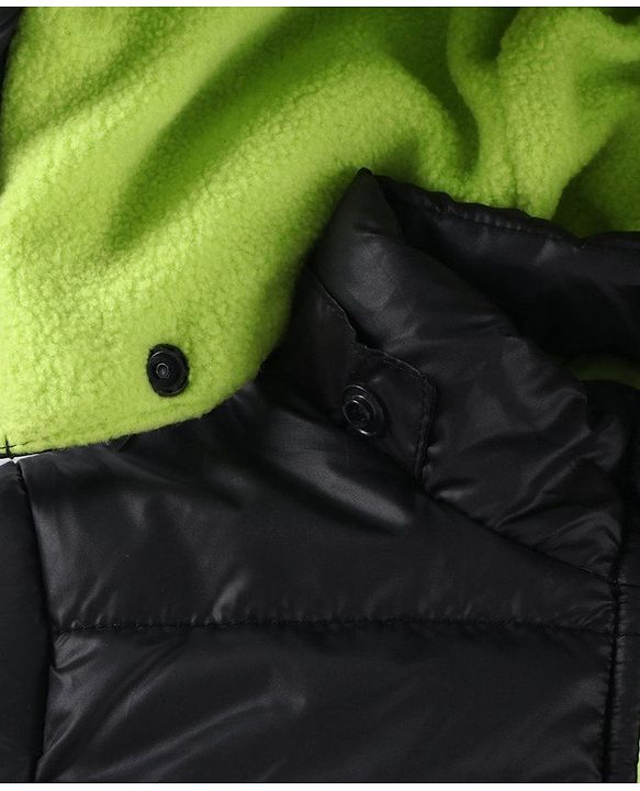 Babyhug Full Sleeves Hooded Quilted Jacket - Black