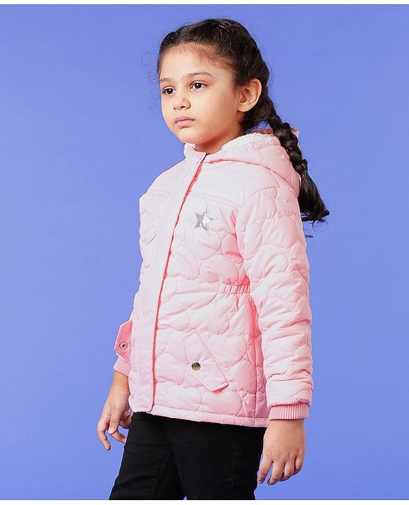 Babyhug Full Sleeves Padded Jacket - Pink