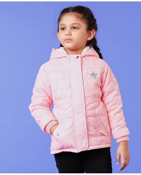Babyhug Full Sleeves Padded Jacket - Pink